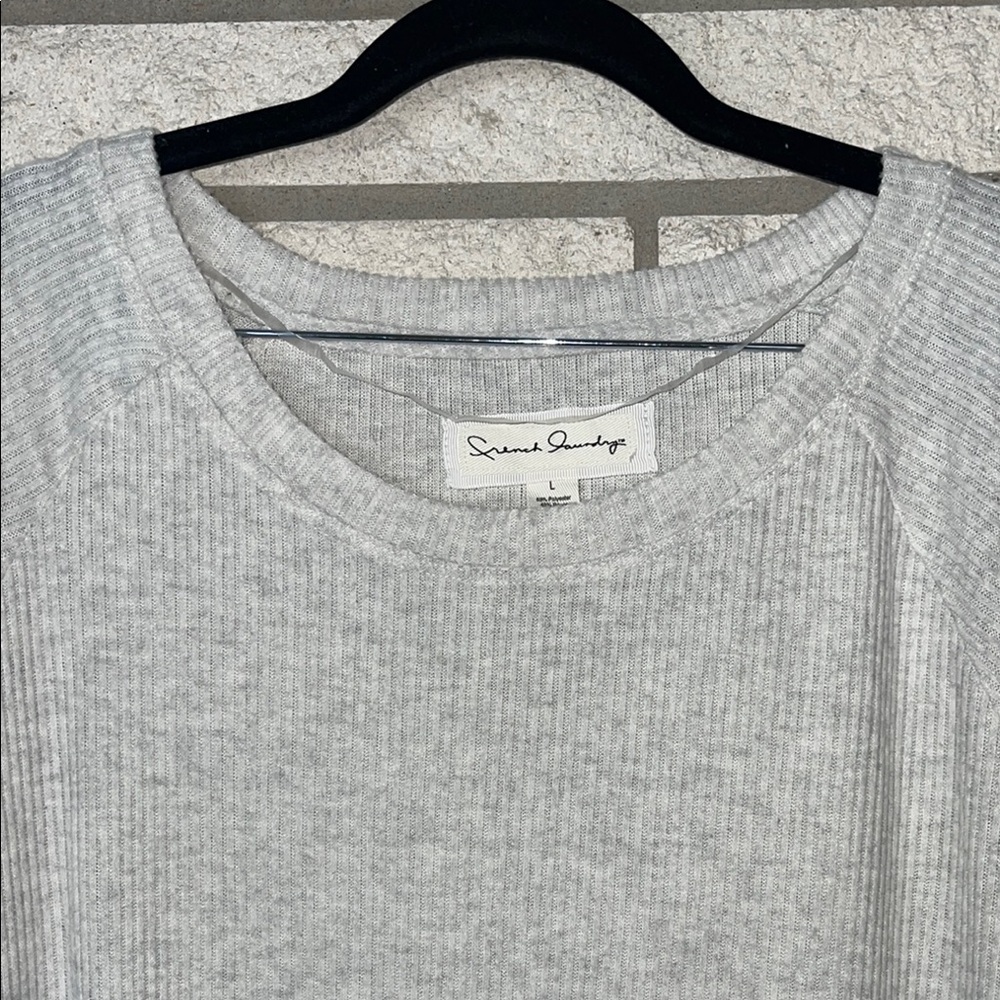 Gray Asymmetrical Buttoned Sweatshirt - Picture 2 of 8